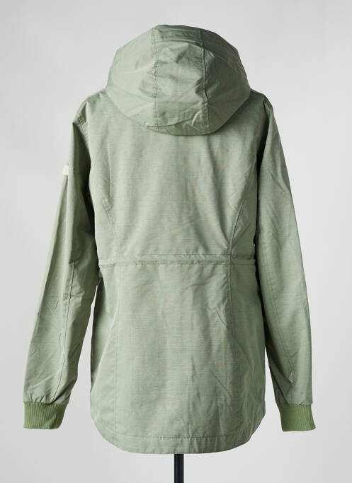 Imperméable finition intérieure doublure satiné a capuche vert RAGWEAR femme