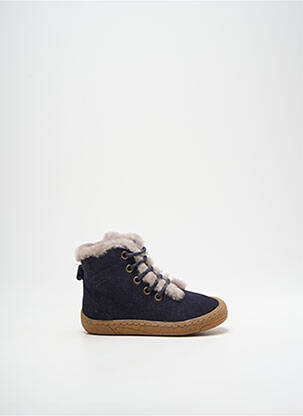 Bottines/boots nubuck bout rond bleu FRODDO garçon
