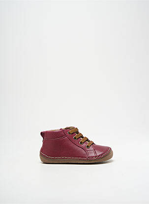Bottillons tissage satiné bout rond violet FRODDO enfant