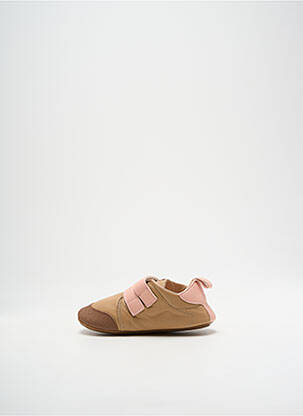 Baskets matière lisse bout rond rose HOB fille
