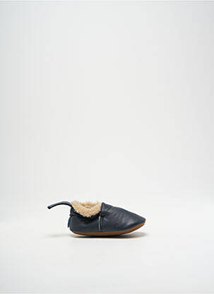 Chaussons/pantoufles fourrée bout rond bleu HOB garçon