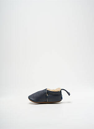 Chaussons/pantoufles fourrée bout rond bleu HOB garçon