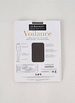 Collants légère et transparente gris LE BOURGET femme