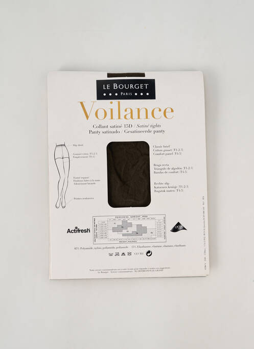 Collants marron LE BOURGET pour femme