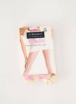 Collants imprimé fantaisie beige LE BOURGET femme