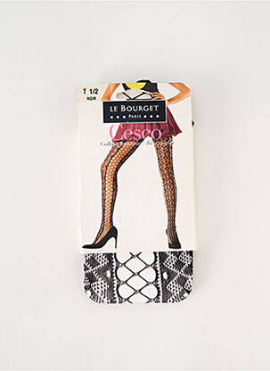Collants imprimé fantaisie noir LE BOURGET femme