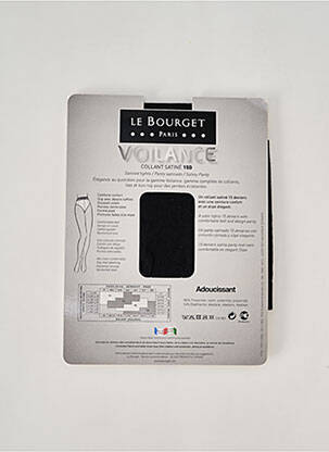 Collants légère et transparente noir LE BOURGET femme