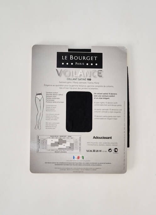 Collants noir LE BOURGET pour femme