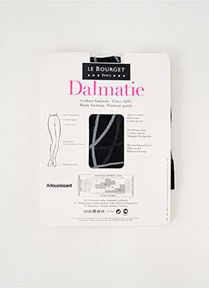 Collants imprimé fantaisie noir LE BOURGET femme