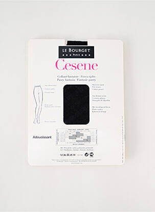 Collants imprimé fantaisie noir LE BOURGET femme