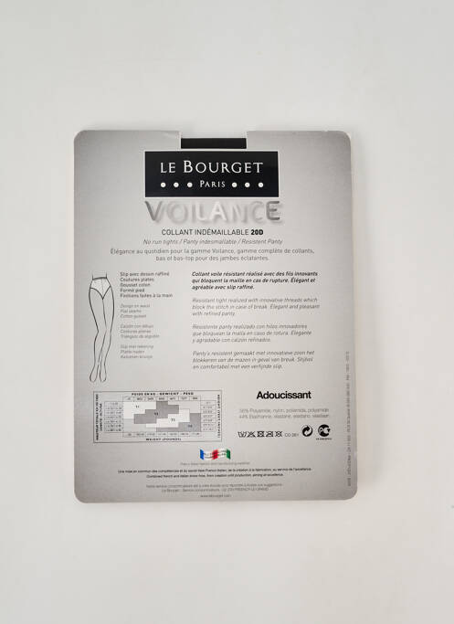 Collants gris LE BOURGET pour femme