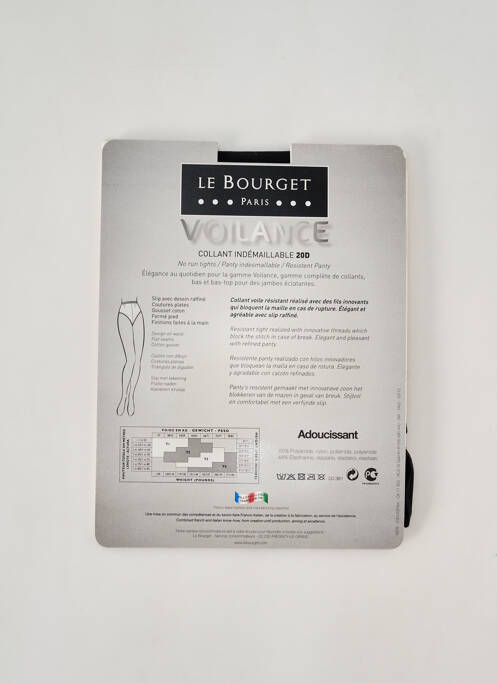 Collants noir LE BOURGET pour femme