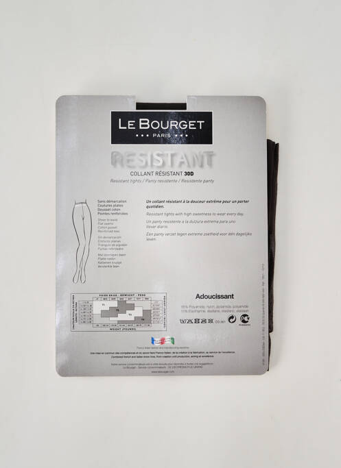 Collants gris LE BOURGET femme