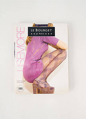 Collants imprimé fantaisie violet LE BOURGET femme