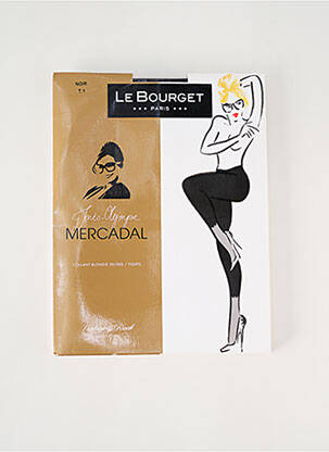 Collants elastique à la taille noir LE BOURGET femme