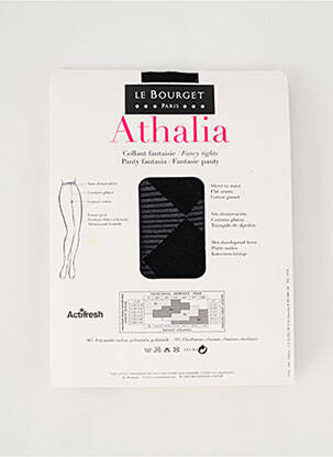 Collants imprimé fantaisie noir LE BOURGET femme