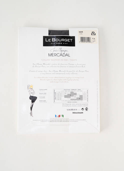 Collants noir LE BOURGET pour femme