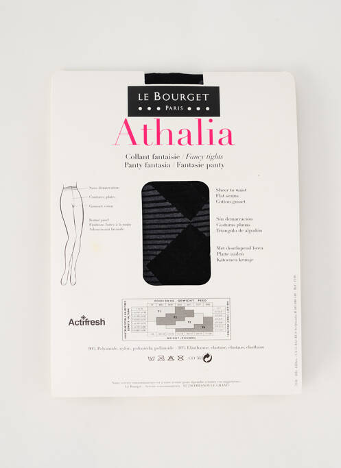 Collants noir LE BOURGET pour femme