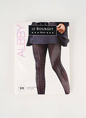 Collants imprimé fantaisie noir LE BOURGET femme
