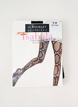 Collants imprimé fantaisie noir LE BOURGET femme
