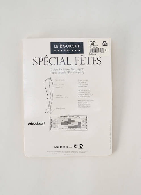 Collants noir LE BOURGET pour femme