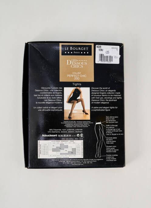 Collants noir LE BOURGET pour femme