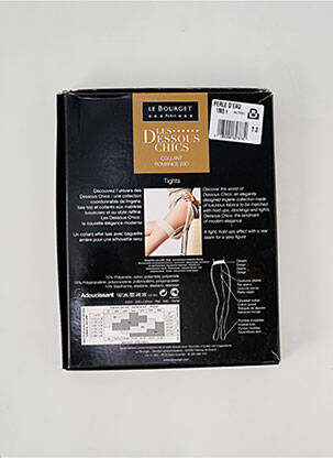 Collants imprimé fantaisie blanc LE BOURGET femme