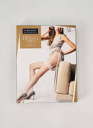Collants imprimé fantaisie noir LE BOURGET femme