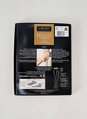 Collants imprimé fantaisie noir LE BOURGET femme