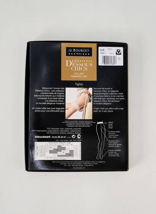 Collants noir LE BOURGET pour femme