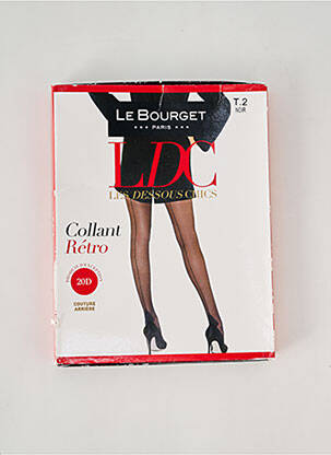 Collants tissage transparent noir LE BOURGET femme