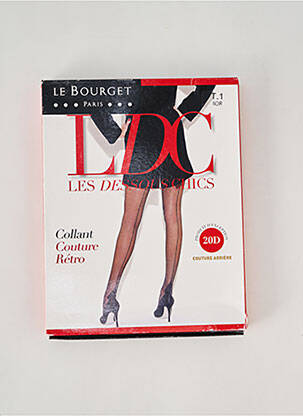 Collants tissage transparent noir LE BOURGET femme