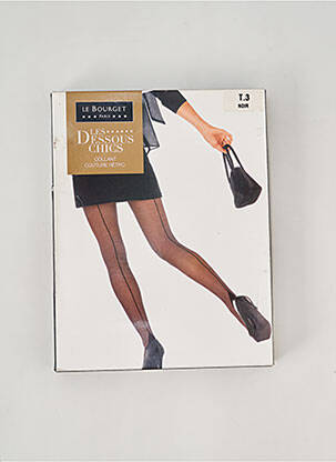 Collants imprimé fantaisie noir LE BOURGET femme