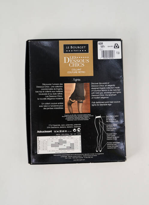 Collants noir LE BOURGET pour femme