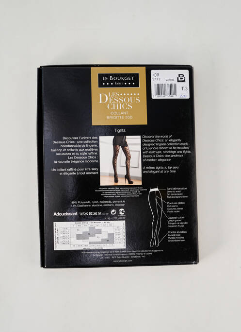 Collants noir LE BOURGET pour femme