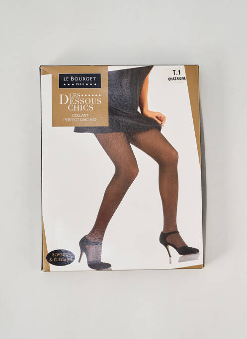 Collants stretch marron LE BOURGET femme