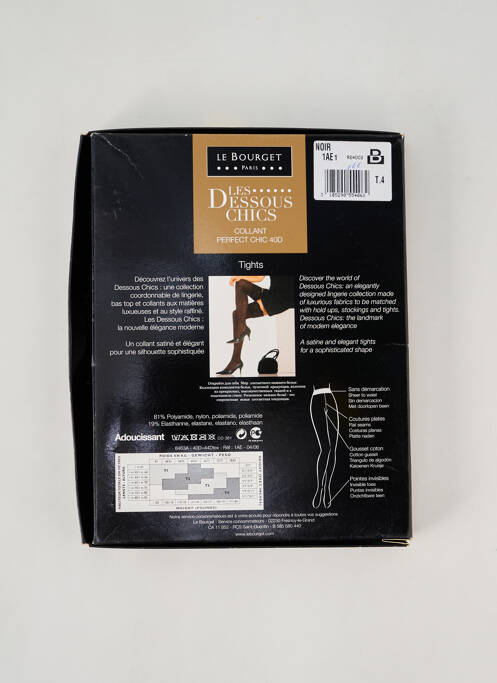 Collants noir LE BOURGET pour femme