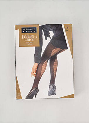 Collants légère et transparente noir LE BOURGET femme