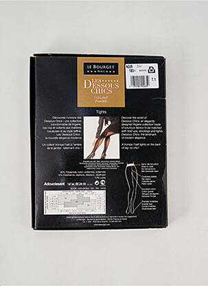 Collants légère et transparente noir LE BOURGET femme