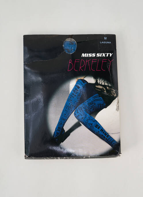 Collants imprimé fantaisie bleu MISS SIXTY femme