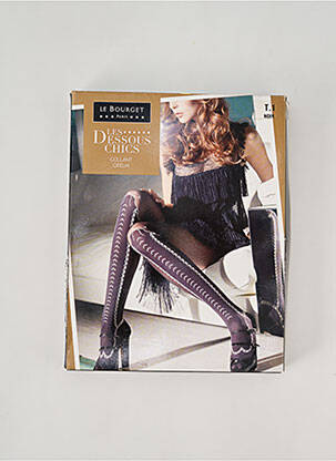 Collants imprimé fantaisie noir LE BOURGET femme