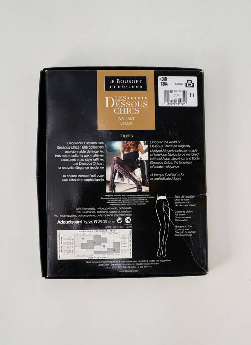 Collants noir LE BOURGET pour femme