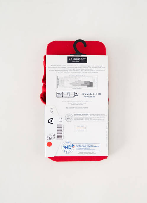 Collants rouge LE BOURGET pour femme