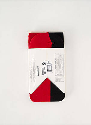 Collants imprimé fantaisie rouge LE BOURGET femme