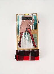 Collants imprimé fantaisie rouge LE BOURGET femme
