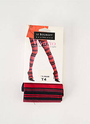 Collants stretch rouge LE BOURGET femme