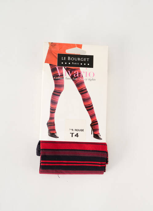 Collants rouge LE BOURGET pour femme