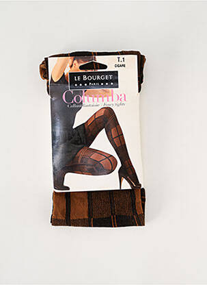 Collants imprimé fantaisie marron LE BOURGET femme
