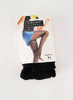 Collants imprimé fantaisie noir LE BOURGET femme