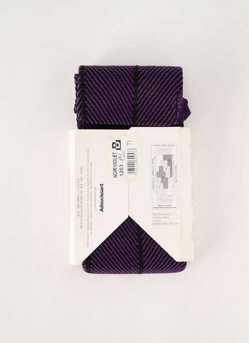 Collants imprimé fantaisie violet LE BOURGET femme